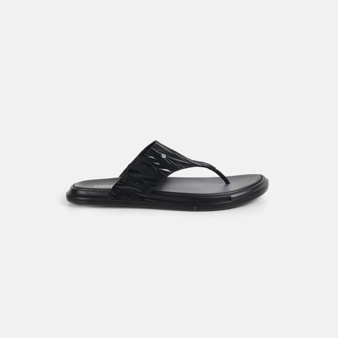 Mochi Men Black Casual Slippers (SKU: 16-1299-11-40)