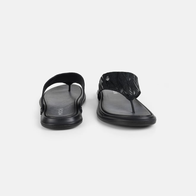 Mochi Men Black Casual Slippers (SKU: 16-1299-11-40)