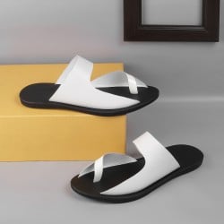 Men White Casual Slippers