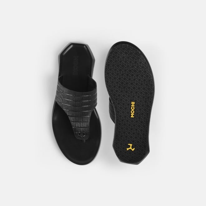 Mochi Men Black Casual Slippers (SKU: 16-1314-11-40)