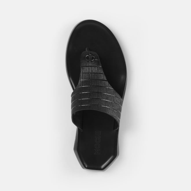 Mochi Men Black Casual Slippers (SKU: 16-1314-11-40)