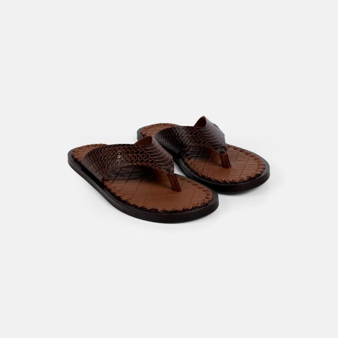 Mochi Men Brown Casual Slippers (SKU: 16-1317-12-41)