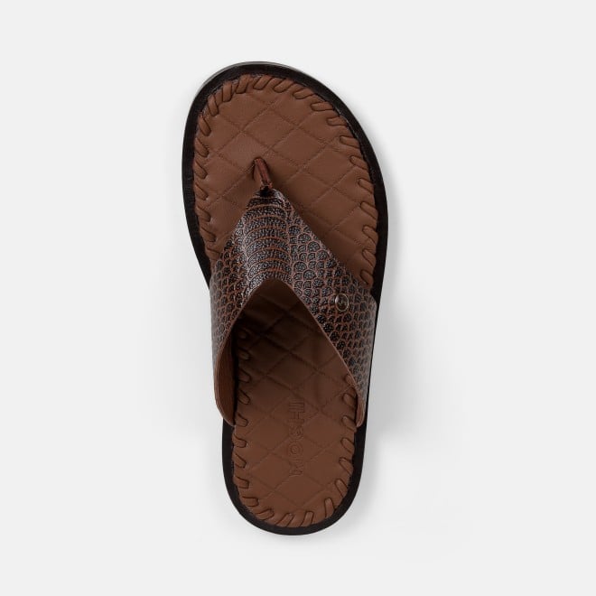 Mochi Men Brown Casual Slippers (SKU: 16-1317-12-41)