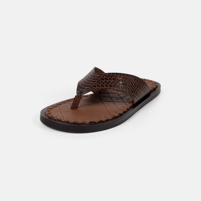 Mochi Men Brown Casual Slippers (SKU: 16-1317L-12-46)
