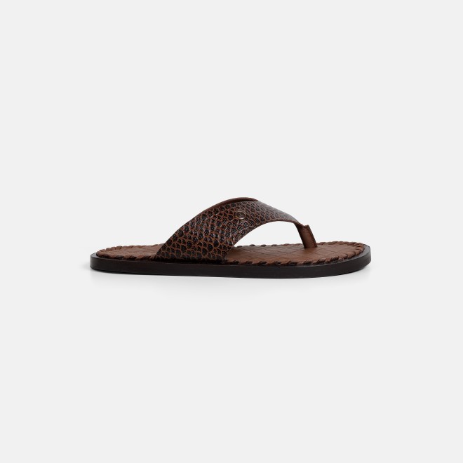 Mochi Men Brown Casual Slippers (SKU: 16-1317L-12-46)