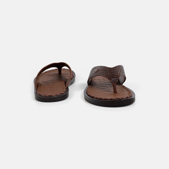 Mochi Men Brown Casual Slippers (SKU: 16-1317L-12-46)