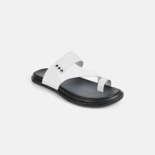 Mochi Men White Casual Slippers (SKU: 16-1318-16-40)