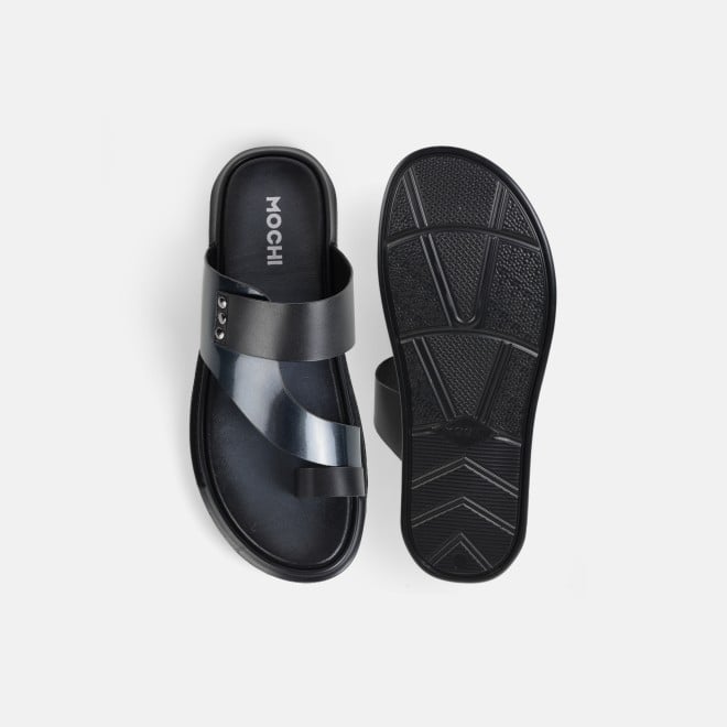Mochi Men Black Casual Slippers (SKU: 16-1318-11-40)