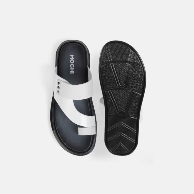 Mochi Men White Casual Slippers (SKU: 16-1318-16-40)