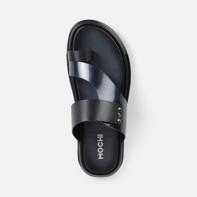 Mochi Men Black Casual Slippers (SKU: 16-1318-11-40)