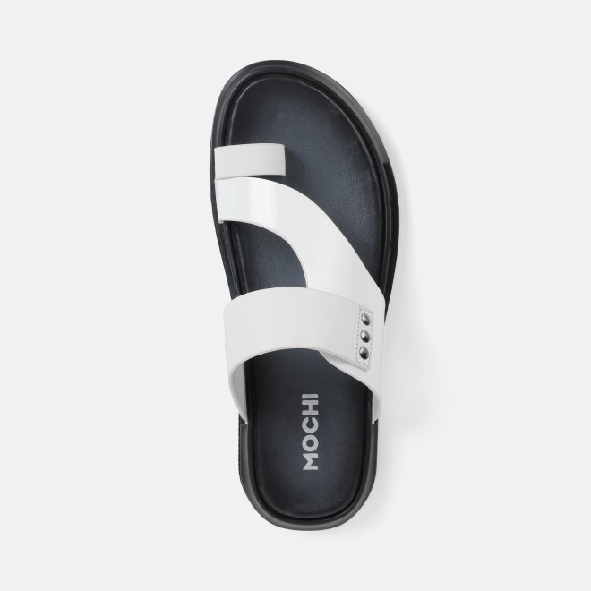 Mochi Men White Casual Slippers (SKU: 16-1318-16-40)