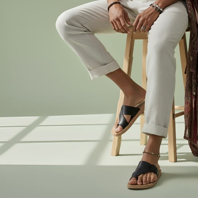 Mochi Men Brown Casual Slippers (SKU: 16-1319-12-41)