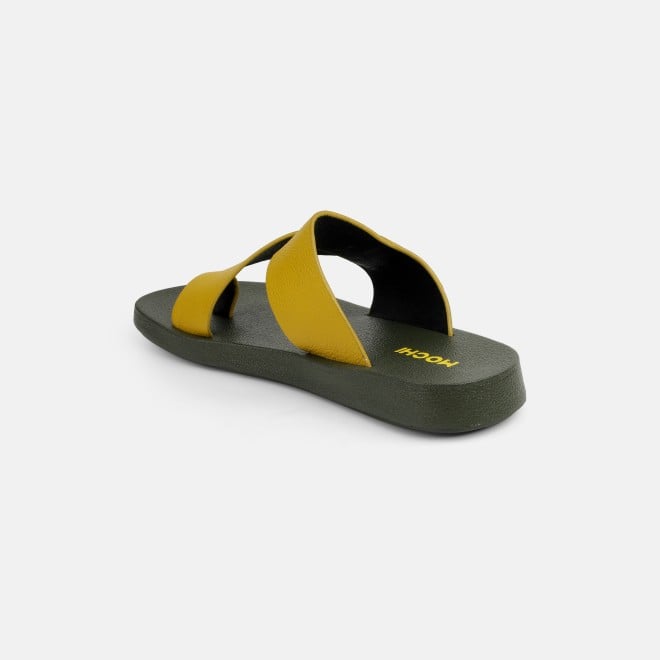 Mochi Men Yellow Casual Slippers (SKU: 16-1319-33-40)