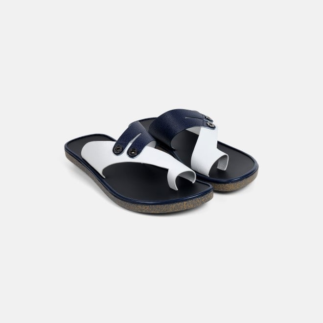 Mochi Men White-blue Casual Slippers (SKU: 16-1320-56-40)