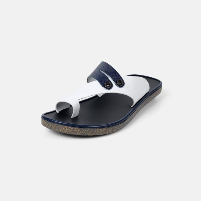 Mochi Men White-blue Casual Slippers (SKU: 16-1320-56-40)