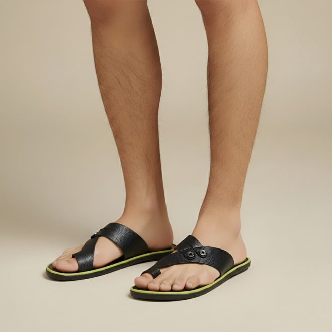 Mochi Men Black Casual Slippers (SKU: 16-1320-11-41)