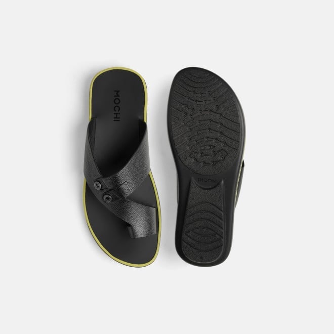Mochi Men Black Casual Slippers (SKU: 16-1320-11-41)