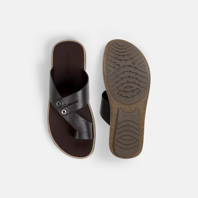 Mochi Men Brown Casual Slippers (SKU: 16-1320-12-41)