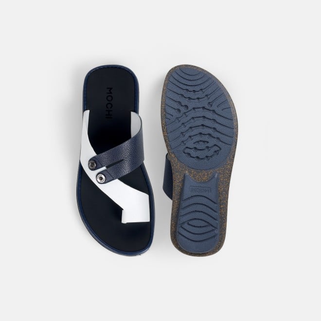 Mochi Men White-blue Casual Slippers (SKU: 16-1320-56-40)