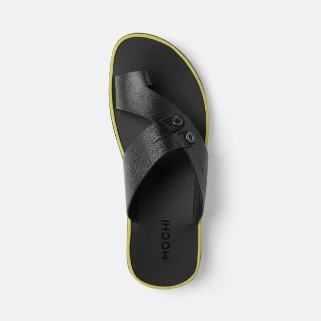 Mochi Men Black Casual Slippers (SKU: 16-1320-11-41)