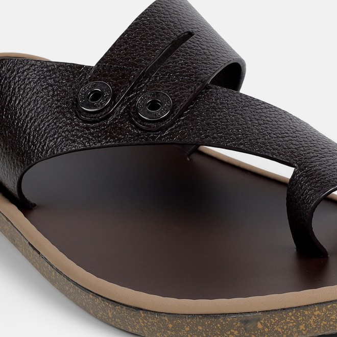 Mochi Men Brown Casual Slippers (SKU: 16-1320-12-41)