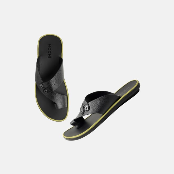 Mochi Men Black Casual Slippers (SKU: 16-1320-11-41)