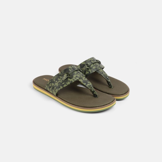 Mochi Men Olive Casual Slippers (SKU: 16-1321-49-40)