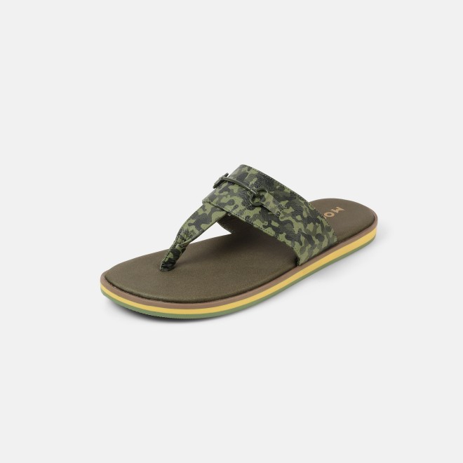 Mochi Men Olive Casual Slippers (SKU: 16-1321-49-40)