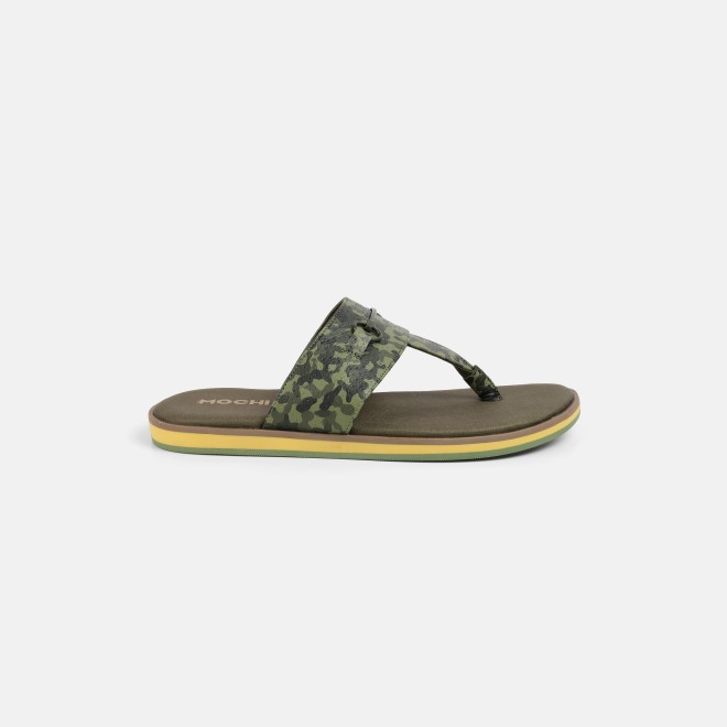 Mochi Men Olive Casual Slippers (SKU: 16-1321-49-40)