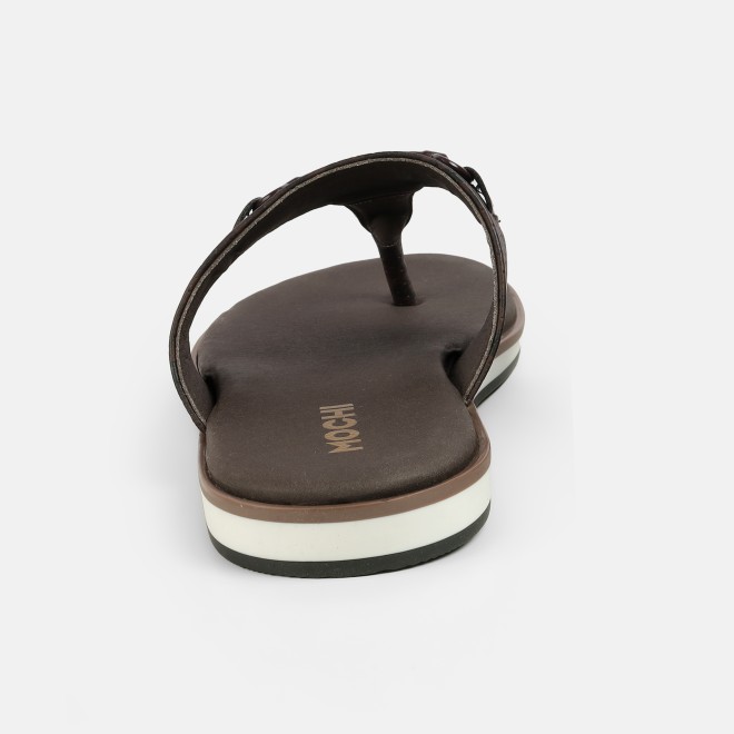 Mochi Men Brown Casual Slippers (SKU: 16-1321-12-40)
