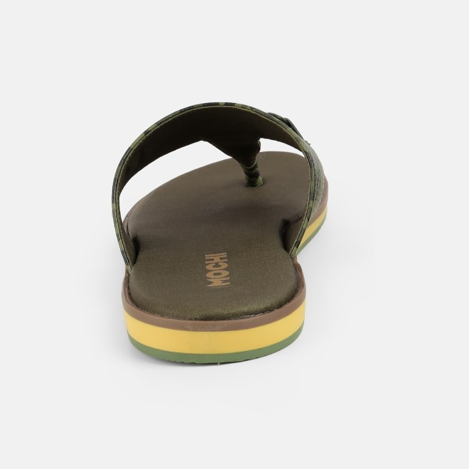 Mochi Men Olive Casual Slippers (SKU: 16-1321-49-40)