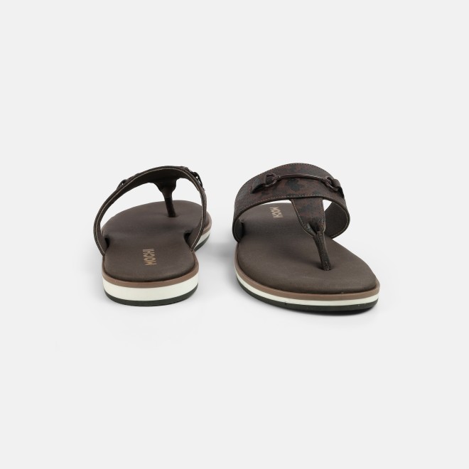 Mochi Men Brown Casual Slippers (SKU: 16-1321-12-40)