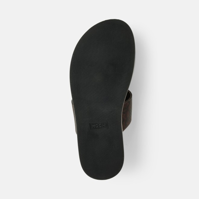 Mochi Men Brown Casual Slippers (SKU: 16-1321-12-40)
