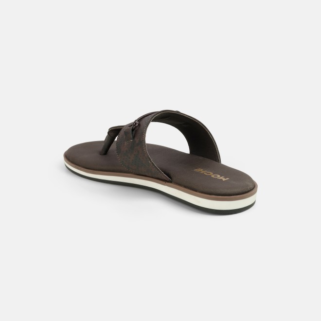 Mochi Men Brown Casual Slippers (SKU: 16-1321-12-40)