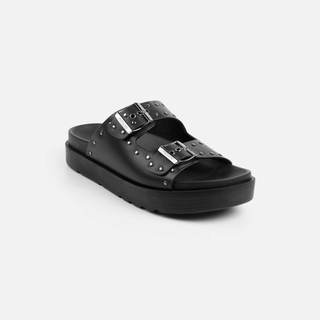 Mochi Men Black Casual Slippers (SKU: 16-1322-11-40)