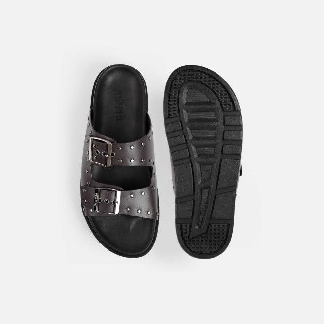 Mochi Men Brown Casual Slippers (SKU: 16-1322-12-40)