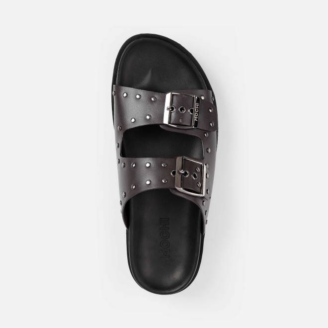 Mochi Men Brown Casual Slippers (SKU: 16-1322-12-40)