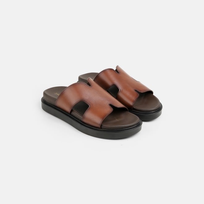 Mochi Men Tan Casual Slippers (SKU: 16-1323-23-40)