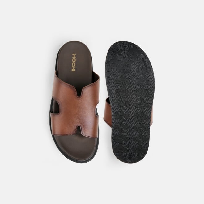 Mochi Men Tan Casual Slippers (SKU: 16-1323-23-40)