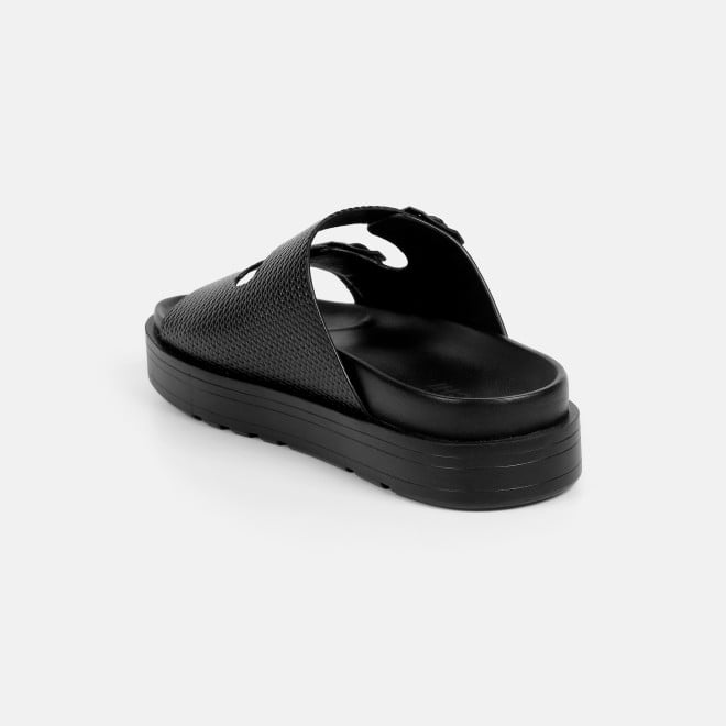 Mochi Men Black Casual Slippers (SKU: 16-1324-11-40)