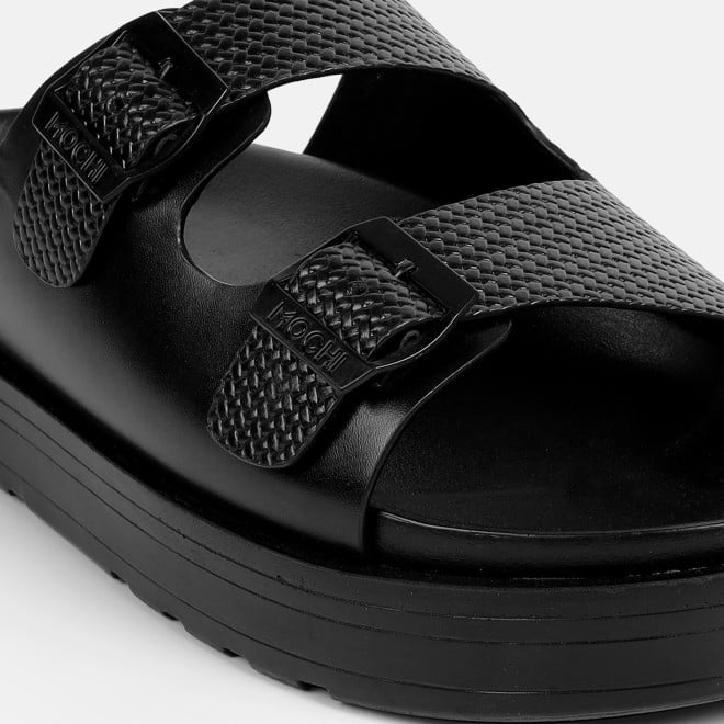 Mochi Men Black Casual Slippers (SKU: 16-1324-11-40)