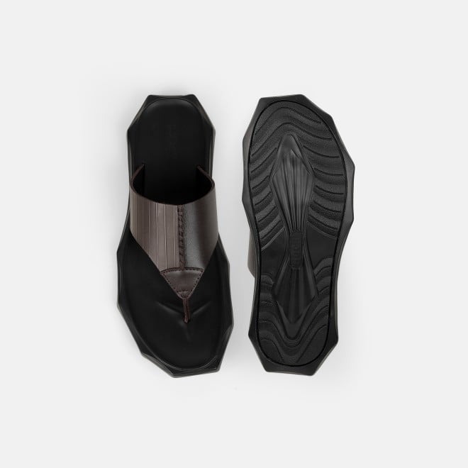 Mochi Men Brown Casual Slippers (SKU: 16-1325-12-40)