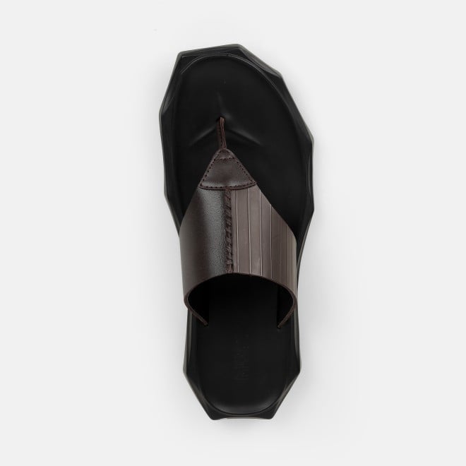 Mochi Men Brown Casual Slippers (SKU: 16-1325-12-40)