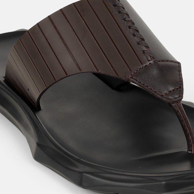 Mochi Men Brown Casual Slippers (SKU: 16-1325-12-40)