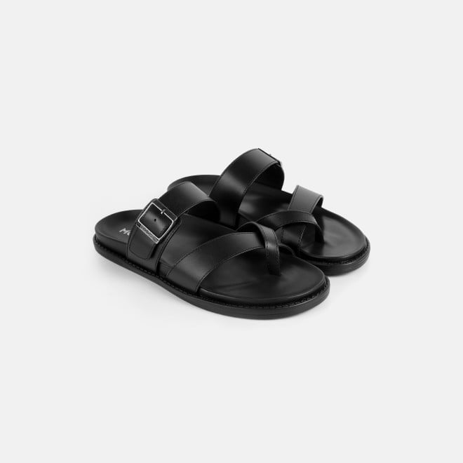 Mochi Men Black Casual Slippers (SKU: 16-1341-11-42)