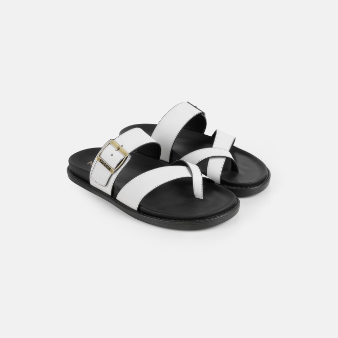 Mochi Men White Casual Slippers (SKU: 16-1341-16-42)