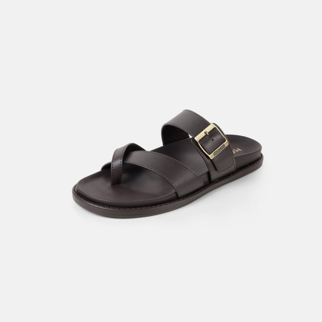 Mochi Men Brown Casual Slippers (SKU: 16-1341-12-40)