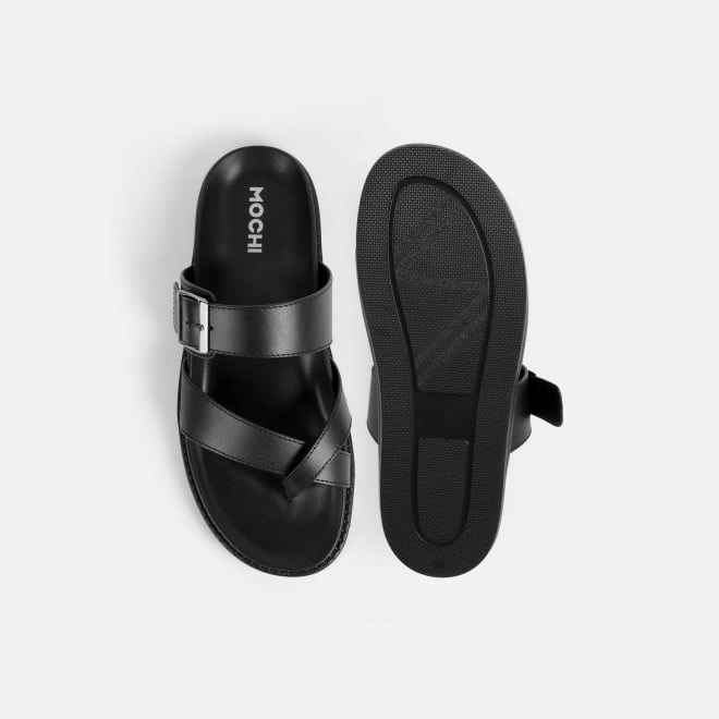 Mochi Men Black Casual Slippers (SKU: 16-1341-11-42)