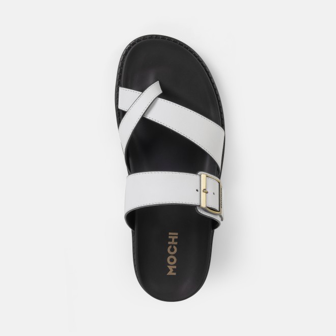 Mochi Men White Casual Slippers (SKU: 16-1341-16-42)