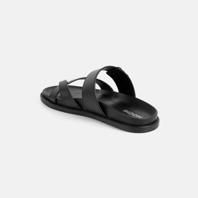 Mochi Men Black Casual Slippers (SKU: 16-1341-11-42)